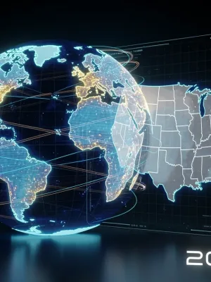 Digital globe showing global news and its impact on US futures in 2026