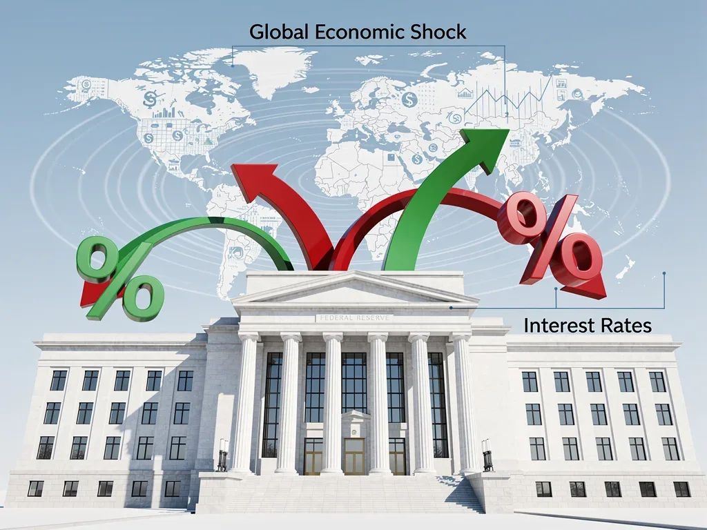 Federal Reserve response to global economic shock and interest rate adjustments
