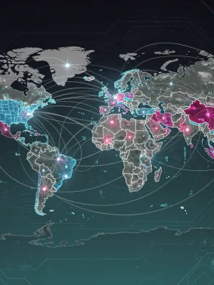 Global counterterrorism network with US at center, symbolizing evolving threats and partnerships.