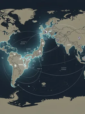Strategic map showing U.S. alliances and security partnerships across the Indo-Pacific region by 2026.