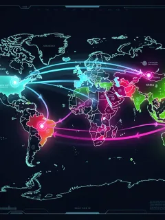 Global rare earth supply chain map showing US diversification efforts