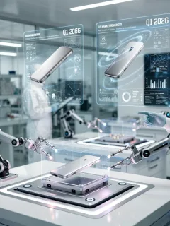 Futuristic lab testing next-gen gadget for US market 2026