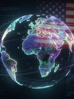 Global digital network highlighting U.S. efforts against disinformation