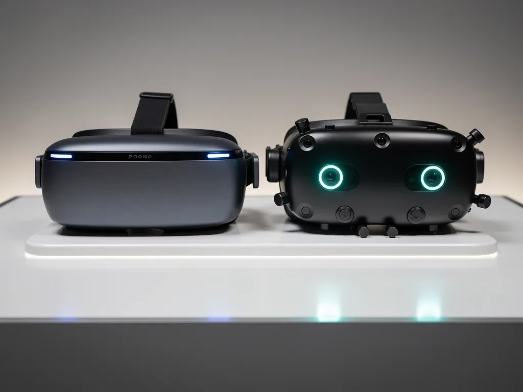 Two leading virtual reality headsets displayed side-by-side for comparison