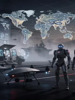 Advanced AI military technology shaping global power dynamics