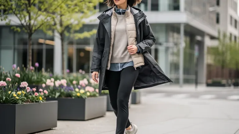 Stylish person demonstrating 3-layer method for Spring 2026 fashion