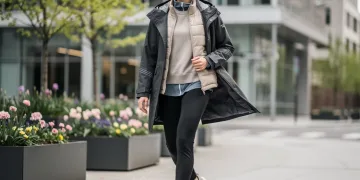 Stylish person demonstrating 3-layer method for Spring 2026 fashion