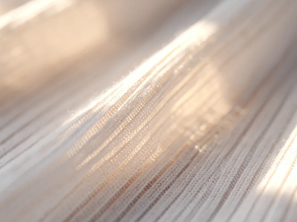 Close-up of ultra-lightweight ribbed knit camisole texture