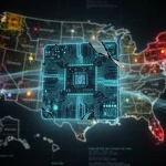 2026 Semiconductor Shortage: U.S. Economic Fallout Analysis Illustration of a microchip impacting the U.S. economy amidst a 2026 semiconductor shortage.