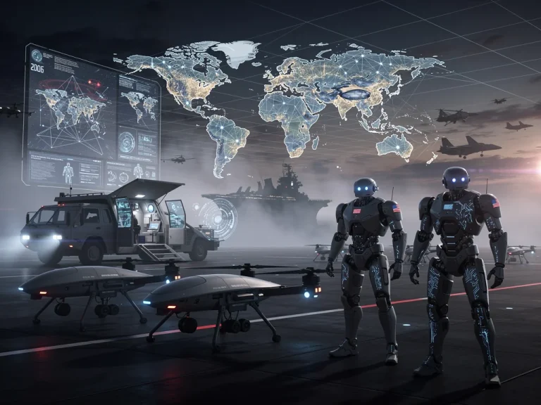 Advanced AI military technology shaping global power dynamics