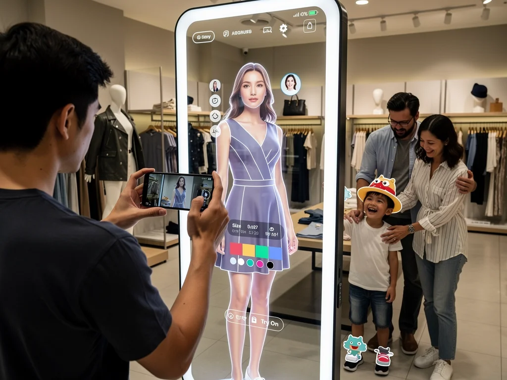 Augmented reality try-on experience for apparel shopping