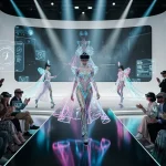 Digital Fashion's Economic Outlook: US Growth Projection 2026-2030 Futuristic digital fashion show with avatars and VR audience