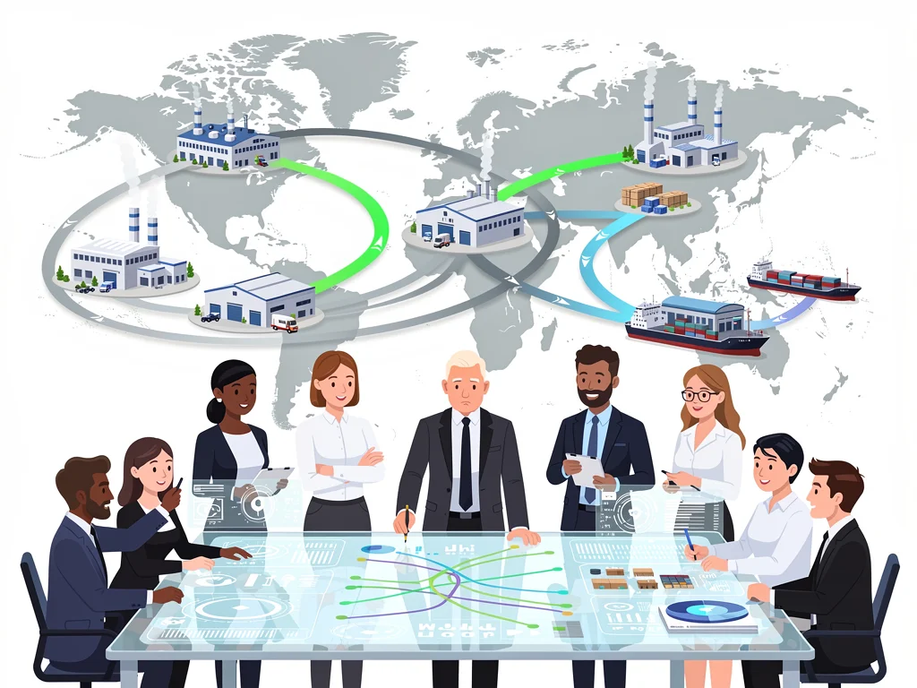 Diversified global sourcing strategies and collaborative planning among supply chain professionals.