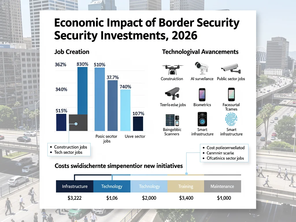 Infographic on economic impact of 2026 border security investments and job creation