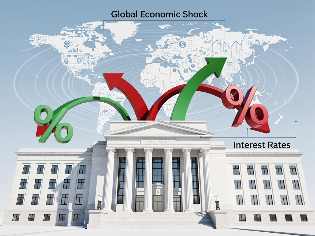 Federal Reserve response to global economic shock and interest rate adjustments