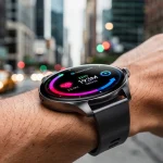 Best Smartwatches 2026: Fitness Tracking & Notifications Reviewed Futuristic smartwatch displaying fitness data and notifications on a wrist in an urban setting.