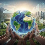 Global leaders collaborating on climate diplomacy, symbolizing international agreements and economic impact in 2026.