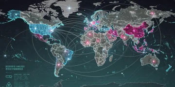 Global counterterrorism network with US at center, symbolizing evolving threats and partnerships.