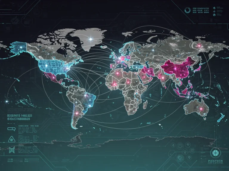 Global counterterrorism network with US at center, symbolizing evolving threats and partnerships.