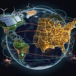 2026 Global Energy Market: Critical Changes for U.S. Businesses Global energy market map showing diverse energy sources and interconnected trade routes affecting U.S. businesses in 2026.