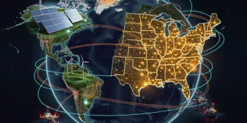 Global energy market map showing diverse energy sources and interconnected trade routes affecting U.S. businesses in 2026.