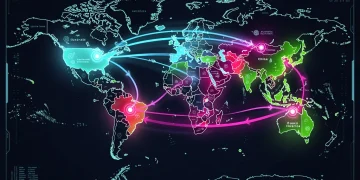 Global rare earth supply chain map showing US diversification efforts