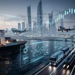 Supply Chain Resilience: US Businesses' Post-2025 Financial Impact Strategies Global supply chain network with digital overlay, symbolizing resilience and financial impact.