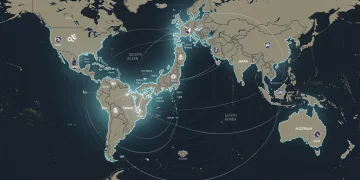Strategic map showing U.S. alliances and security partnerships across the Indo-Pacific region by 2026.