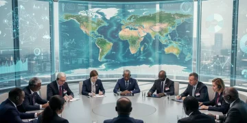 International health experts collaborating on global pandemic prevention strategies.