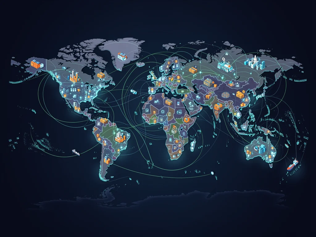 Global supply chain network illustrating resilience and interconnectedness.
