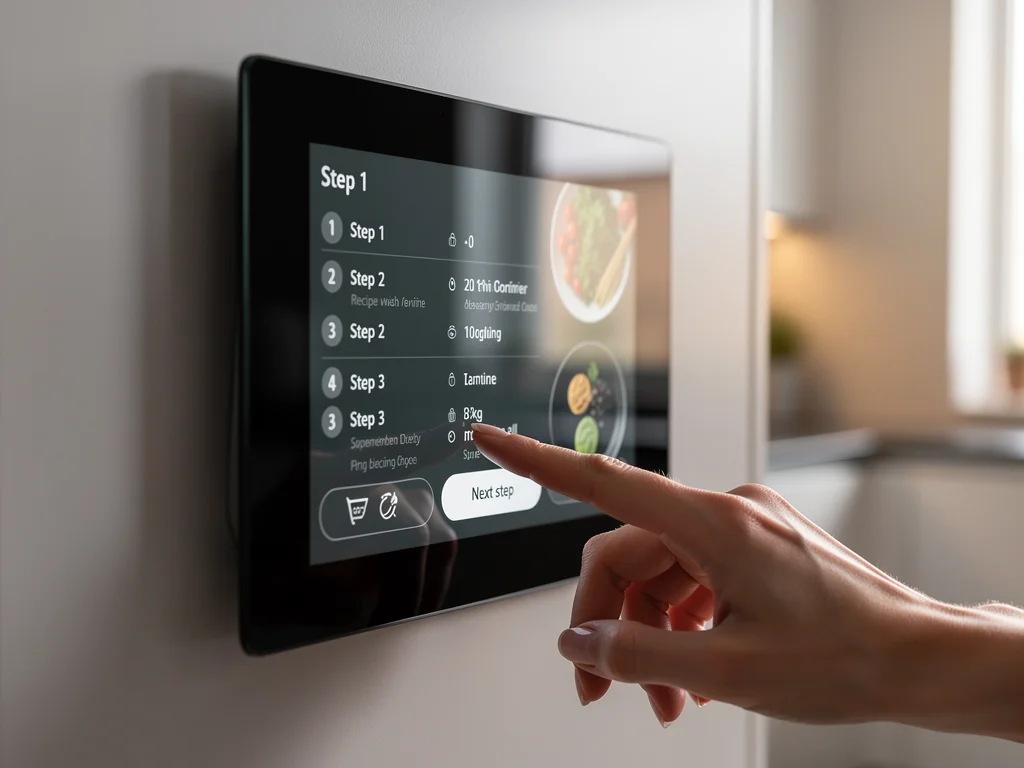 Intuitive user interface on a smart kitchen display