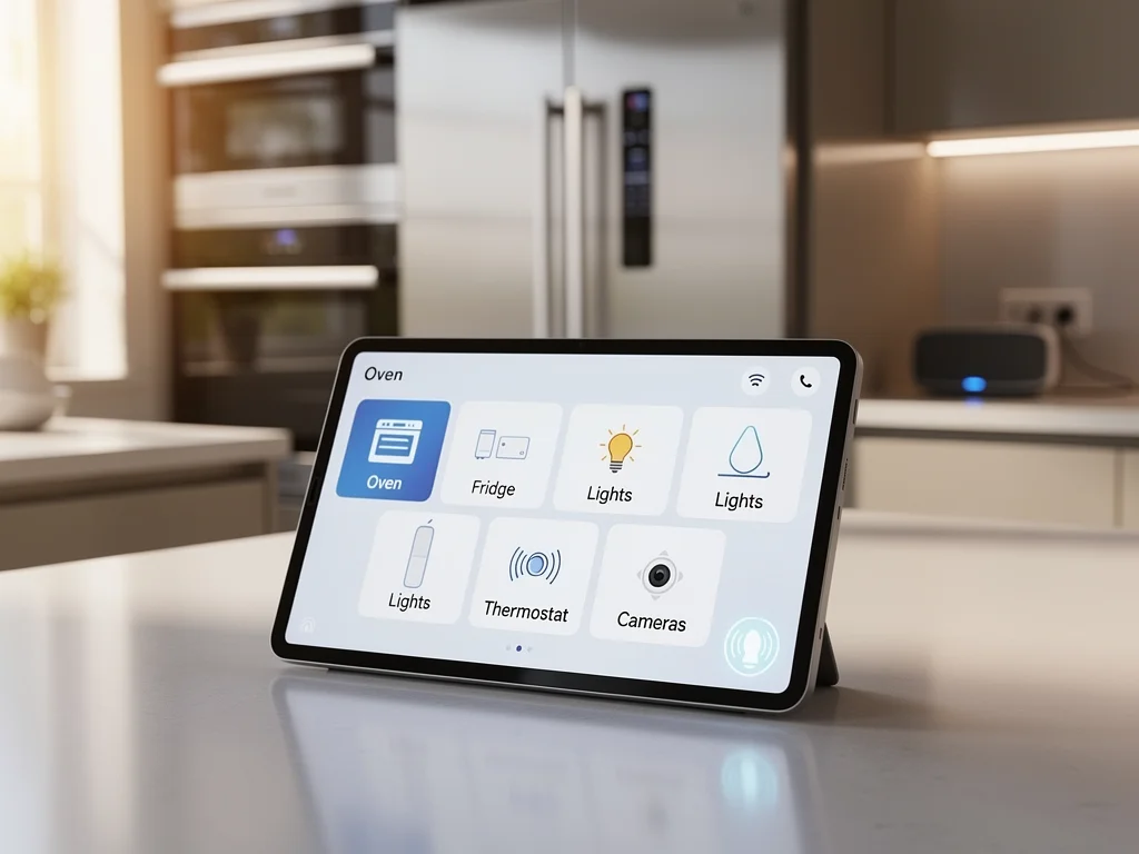 Smart kitchen display integrating with other smart home devices