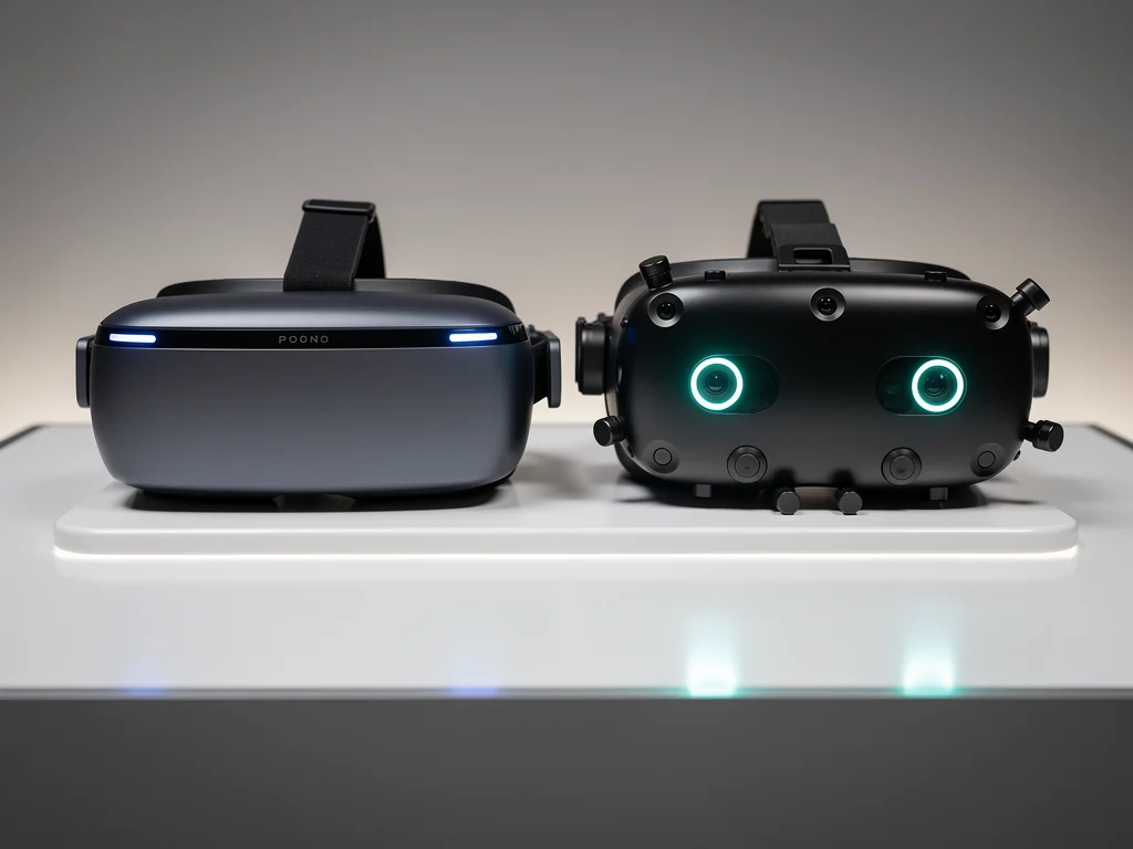 Two leading virtual reality headsets displayed side-by-side for comparison