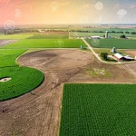 Food Security in 2026: Climate Change's 20% Impact on US Agriculture Diverse US farmlands under varying climate conditions, symbolizing climate change's agricultural impact.
