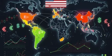 Global map showing US economic statecraft and sanctions against five nations in 2026