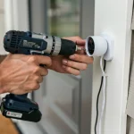 Smart Home Security: 2026 U.S. Systems Comparison Technician installing wireless smart security camera